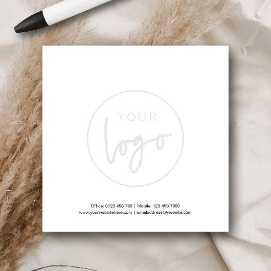 Minimalist Logo Watermark Branded Business Info ポストイット