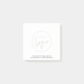 Minimalist Logo Watermark Branded Business Info ポストイット (正面)