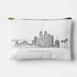 Minimalist Los Angeles Skyline Illustration アクセサリーポーチ