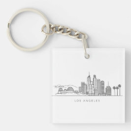 Minimalist Los Angeles Skyline Illustration キーホルダー