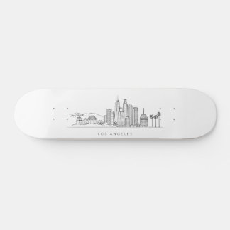 Minimalist Los Angeles Skyline Illustration スケートボード