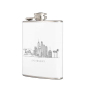 Minimalist Los Angeles Skyline Illustration フラスク (左)