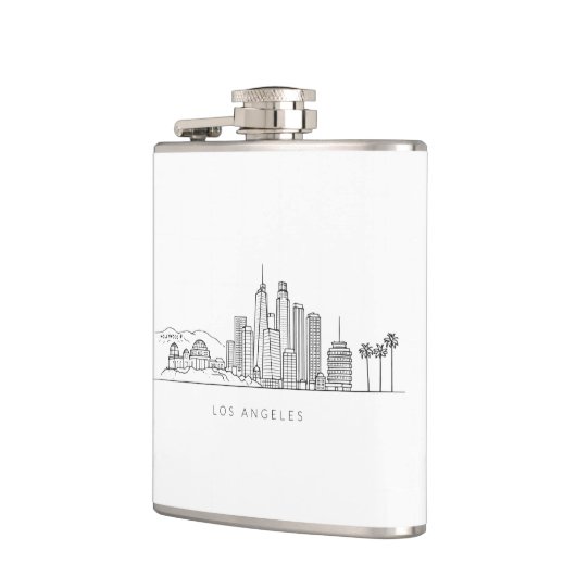 Minimalist Los Angeles Skyline Illustration フラスク (左)