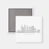 Minimalist Los Angeles Skyline Illustration マグネット (正面/裏面)