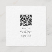 Minimalist Lotus Hand Meditation Instructor QR スクエア名刺 (裏面)