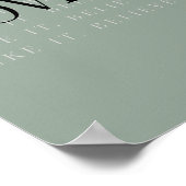Minimalist Love Quote Poster Print - green ポスター (角)