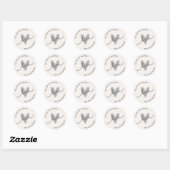 Minimalist Love Sticker | Glitter Heart Quote Labe ラウンドシール (シート)