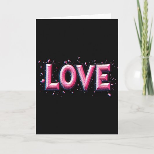 Minimalist Love Text Card カード (正面)