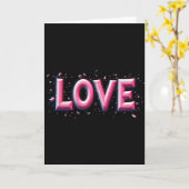 Minimalist Love Text Card カード (黄色い花)