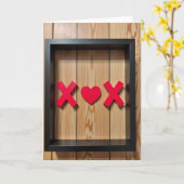 Minimalist Love Xox Card カード (黄色い花)