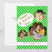 Minimalist lucky shamrock st. Patrick's Day Photo シーズンカード (正面/裏面)