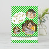 Minimalist lucky shamrock st. Patrick's Day Photo シーズンカード (スタンド正面)