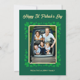 Minimalist lucky shamrock st. Patrick's Day Photo シーズンカード