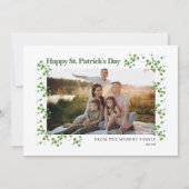 Minimalist lucky shamrock st. Patrick's Day Photo シーズンカード (正面)