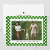 Minimalist lucky shamrock st. Patrick's Day Photo シーズンカード (正面/裏面)