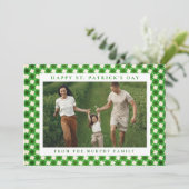 Minimalist lucky shamrock st. Patrick's Day Photo シーズンカード (スタンド正面)