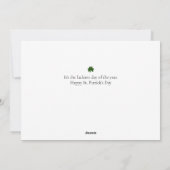 Minimalist lucky shamrock st. Patrick's Day Photo シーズンカード (裏面)