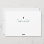 Minimalist lucky shamrock st. Patrick's Day Photo シーズンカード (裏面)