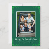 Minimalist lucky shamrock st. Patrick's Day Photo シーズンカード (正面)