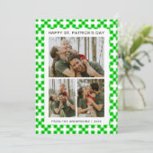 Minimalist lucky shamrock st. Patrick's Day Photo シーズンカード (スタンド正面)