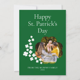 Minimalist lucky shamrock st. Patrick's Day Photo シーズンカード