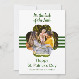 Minimalist lucky shamrock st. Patrick's Day Photo シーズンカード