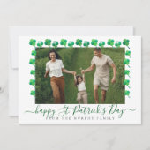Minimalist lucky shamrock st. Patrick's Day Photo シーズンカード (正面)
