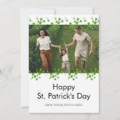 Minimalist lucky shamrock st. Patrick's Day Photo シーズンカード (正面)