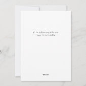 Minimalist lucky shamrock st. Patrick's Day Photo シーズンカード (裏面)