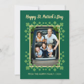Minimalist lucky shamrock st. Patrick's Day Photo シーズンカード (正面)