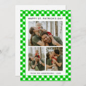 Minimalist lucky shamrock st. Patrick's Day Photo シーズンカード (正面/裏面)