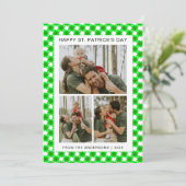 Minimalist lucky shamrock st. Patrick's Day Photo シーズンカード (スタンド正面)