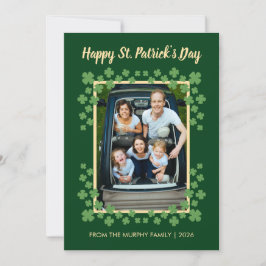 Minimalist lucky shamrock st. Patrick's Day Photo シーズンカード