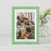 Minimalist lucky shamrock st. Patrick's Day Photo シーズンカード (スタンド正面)