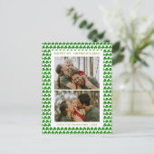 Minimalist lucky shamrock st. Patrick's Day Photo シーズンポストカード (スタンド正面)