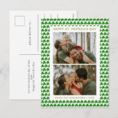 Minimalist lucky shamrock st. Patrick's Day Photo シーズンポストカード (正面/裏面)