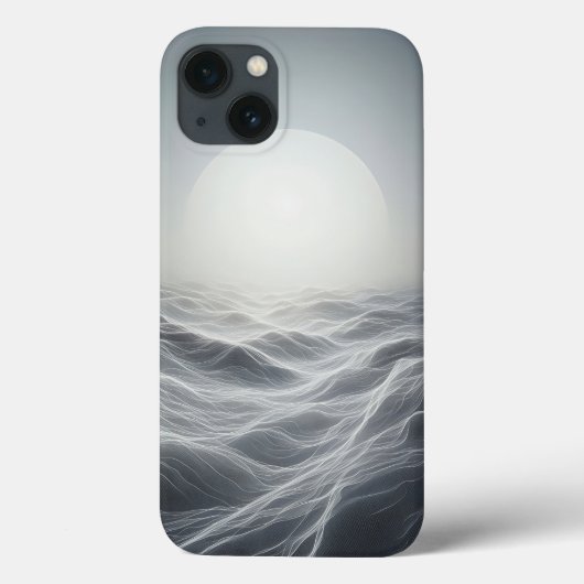 Minimalist Lunar Mesh Phone Case - Ethereal White  Case-Mate iPhoneケース (裏面)