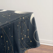 Minimalist Lunar Phases Pattern with Stars and Nig テーブルクロス (インサイチュ)