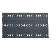 Minimalist Lunar Phases Pattern with Stars and Nig 枕カバー (裏面)