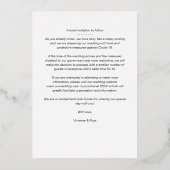 Minimalist Luxury 3 Photos Wedding Silver  箔招待状 (裏面)