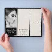 Minimalist Luxury Boutique Black/Ivory Brochure チラシ (手)