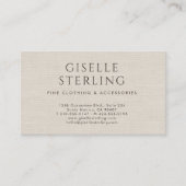 Minimalist Luxury Boutique Clothing Faux Linen 名刺 (正面)