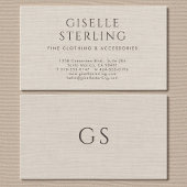 Minimalist Luxury Boutique Clothing Faux Linen 名刺