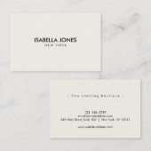 Minimalist Luxury Boutique Ivory 名刺 (正面/裏面)