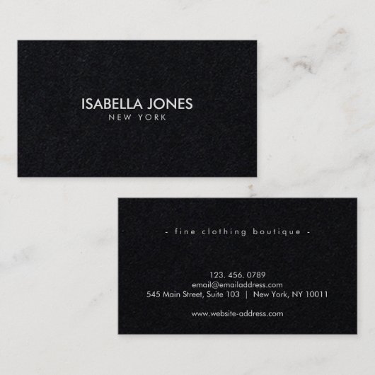 Minimalist Luxury Boutique Ivory 名刺 (正面/裏面)