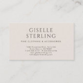 Minimalist Luxury Boutique Taupe Neutral 名刺 (正面)