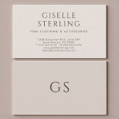 Minimalist Luxury Boutique Taupe Neutral 名刺