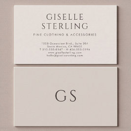 Minimalist Luxury Boutique Taupe Neutral 名刺