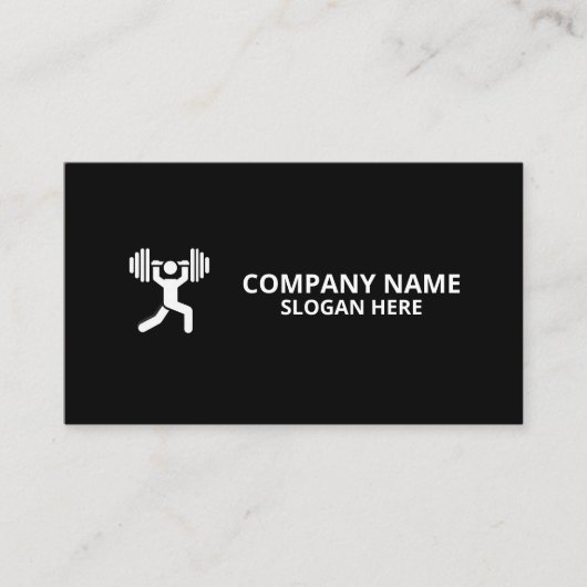 Minimalist Luxury Gym Trainer Coach Weight Fitness 名刺 (正面)