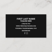 Minimalist Luxury Gym Trainer Coach Weight Fitness 名刺 (裏面)